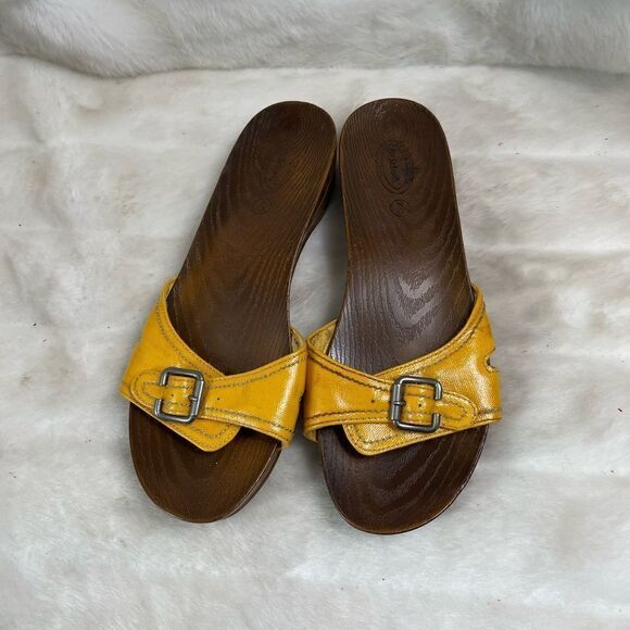 Dr School’s Advanced comfort yellow slide sandals adjustable side buckle… - Picture 1 of 9